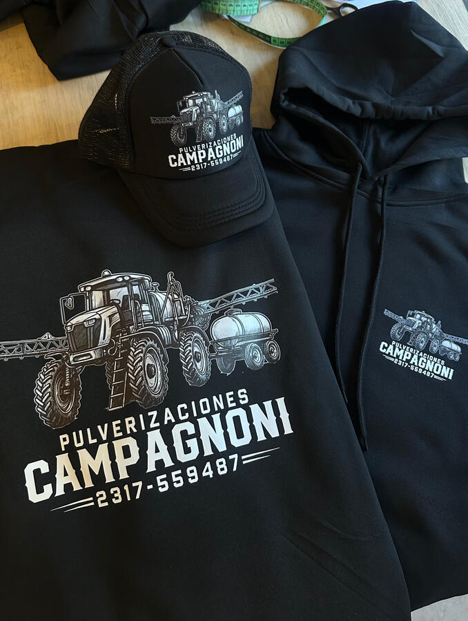 Buzos, remeras y gorras - Pulverizaciones Campagnoni